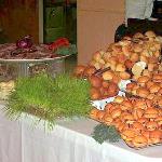 Hand carved meat tray with freshly made rolls

