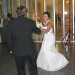 A Bride having fun on her day